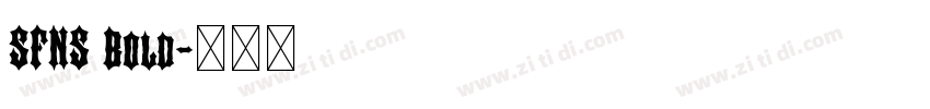 SFNS Bold字体转换